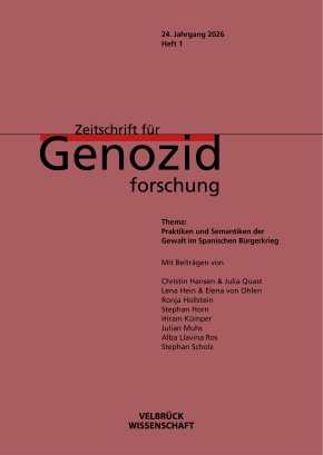 Zeitschrift für Genozidforschung, 24. Jg. 2026, Heft 1 