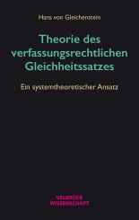 Hans von Gleichenstein: Theorie des verfassungsrechtlichen Gleichheitssatzes 