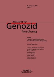 Christin Hansen, Julia Quast: Zeitschrift für Genozidforschung, 24. Jg. 2026, Heft 1 