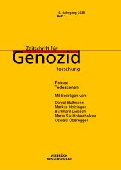 Mihran Dabag, Kristin Platt: Zeitschrift für Genozidforschung. 18. Jg. 2020, Heft 1 